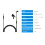 Jmary Lavalier Wired Microphone with Earphone, Black, MC-R5 - with Gift Bag