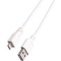 Keendex KX1883 USB to Micro Charging Cable for Speaker, Mobile, Power Bank, 10cm - White