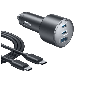 شاحن سيارة انكر نانو، 167.5 وات، 3 منافذ، 2 USB-C وUSB-A، اسود - B2737HA1