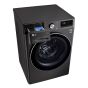 LG Front Load Automatic Washing Machine With Dryer, 9 KG, Black Steel- F4R5VGG2E