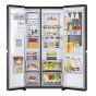 LG No Frost Refrigerator with Inverter Motor, 635 Liters, Black - GC-X257CQHS