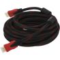 كابل HDMI الي HDMI، طوله 10 متر - اسود واحمر