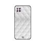 Moreau Laurent White Leather Stitched Pattern Printed Back Cover for Huawei Nova 7i