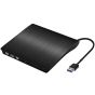 External DVD Burner, CD Writer, USB 3.0 - Black