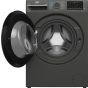 Beko Front Load Inverter Washing Machine with Dryer, 8KG, Manhattan Grey - BWD08520MCI