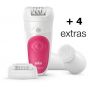 Braun Silk epil 5 Epilator  Wet & Dry, with 4 Extras, White \ Pink - 5-537