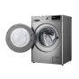 LG Front Load Automatic Washing Machine With Dryer, 8 KG, Silver- F4R5TGG2T