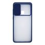 Stratg Back Cover with Camera Slider for Oppo A31 - Transparent and Dark Blue