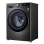 LG Front Load Automatic Washing Machine With Dryer, 9 KG, Black Steel- F4R5VGG2E