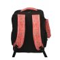 Gharibo Bags School Backpack With Pencil Case For Girls, Little Squares Pattern  - Black and Light Red