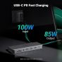 موزع USB-C يو جرين ريفودوك برو 313، 13 منفذ، 100 وات، رمادي غامق - 15978