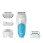 ماكينة إزالة الشعر براون سيلك ابيل 9 للاستخدام الرطب والجاف، ابيض وبينك - 9710 SensoSmart