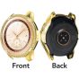 Dl3 Mobilak Bumper Diamond Case Compatible with Samsung Galaxy Watch 46mm, Gear S3 Frontier Case (NOT fit for -R770), Bling Crystal Diamonds PC Plastic Protector Case Cover Frame (Gold)