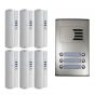 Auta Outdoor Intercom, 6 Lines, Silver and White - 749706