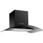 Ecomatic Crystal Curvy Built-In Hood, 90 CM, Black- H96GBK