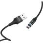 كابل USB إلى لايتنينج هوكو، 1.2 متر، اسود - U76
