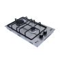 Purity Gas Built-in Hob, 90cm, 2 Burners, Silver - HPT302S