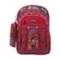 Gharibo Bags School Backpack With Pencil Case For Girls, Paw Patrol Pattern - Red