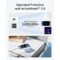 باور بانك انكر، 10000 مللي امبير، 3 منافذ USB، ازرق - A1256H32