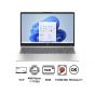 لابتوب إتش بي 15-fc0034ne، معالج AMD رايزن 7-7730U، شاشة 15.6 بوصة بدقة Full HD، وحدة تخزين SSD بسعة 512 جيجابايت، رام 16 جيجابايت، رسومات AMD راديون المدمجة، نظام التشغيل ويندوز 11 - فضي