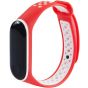 KOMI Straps compatible with Xiaomi mi Band 4 / mi band 3, Colorful Women Men Silicone Fitness Sports Replacement Band(red/white)