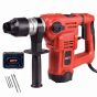 MPT Rotary Hammer, 1500 Watt, Black/Red - MRH3203