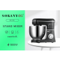 Sokany Stand Mixer, 8 Liters, 1800 Watt, Black and Silver - SK-275