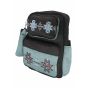 Gharibo Bags One Hand School Backpack With Pencil Case for Girls, Stars Pattern - Grey and Light Blue
