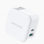 USB C Charger, RAVPower 18W PD Wall Charger USB C Power Adapter Dual Port USB Charging Adapter,white