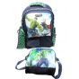 Gharibo Bags School Backpack With Lunch Bag and Pencil Case for Boys, Hulk Pattern - Navy and Green
