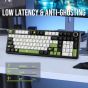 كيبورد جيمنج لاسلكي ايبوميكر X Aula F99 Pro ، بمفاتيح StarArrow - اسود وابيض