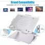 Adjustable Aluminum Laptop Stand, 17 Inch  - Silver