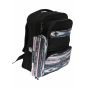 Gharibo Bags School Backpack With Pencil Case For Kids, Feathers Pattern - Black