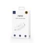 Wiwu Nano Wall Charger, 65 Watt, 1 USB-A and 1 Type-C Ports, White - Wi-U012
