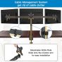 Huanuo Triple Arm Holder for 13 to 24 Inch Monitors, Black - HNCM3