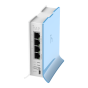 Mikrotik hAP lite TC Wireless Access Point, 4 Ports, White and Blue - RB941-2nD-TC