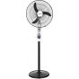Fresh Bright  Rechargeable Stand Fan, 18 Inch, Black and White