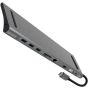 موزع USB فئة C 10 في 1 - رمادي