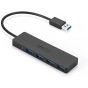 موزع USB فئة A انكر، 4 منافذ - اسود