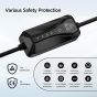 AFYEEV Type 2 Electric Car Charging Cable, 16A, 11KW - Black