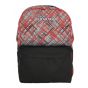 Gharibo Bags School Backpack for Kids, Cross Lines Pattern - Red and Black