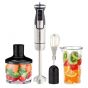 Sokany Hand Blender with Attachments, 800 Watt, Silver and Black - SK-1725-4