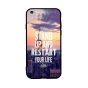 جراب ظهر بطبعة عبارة Stand Up and Restart Your Life لابل ايفون 6S بلس
