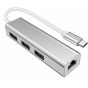 موزع 4 في 1، بمنفذ USB-C، فضي- Q82S