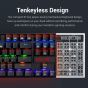 Redragon K552 KUMARA Mechanical Gaming Keyboard - (Brown Switches) Rainbow LED - Hotswappable Switches - English & Arabic Keys (Black)