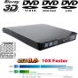 مشغل DVD خارجي 3D بلو راي 2 في 1 بمنفذ USB فئة C لاجهزة اتش بي - اسود