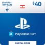 PlayStation PSN Card, 40 USD - Lebanon Store (Physical Card)