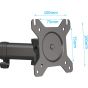 Hjh Office Dual Arm Holder for 13 to 27 Inch Monitors, Black - 802000