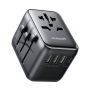 Joyroom Universal Travel Adapter, 65 Watt, AC and 5 USB Ports, Black - JR-TCW02