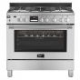 Zanussi Tastemax Gas Cooker 5 Burners, Stainless Steel- ZCG92396XA
